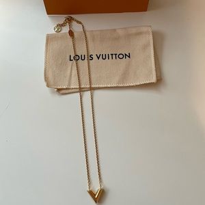 Louis Vuitton Gold “Essential V” Necklace